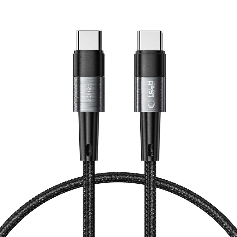 Tech-Protect UltraBoost USB-C / USB-C PD laidas 100W 5A 0.25m - pilkas -- Cell phone cables