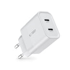 Tech-Protect C20W įkroviklis 2x USB-C PD 20W - baltas -- Cell phone chargers