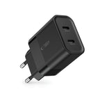 Tech-Protect C20W įkroviklis 2x USB-C PD 20W - juodas -- Cell phone chargers