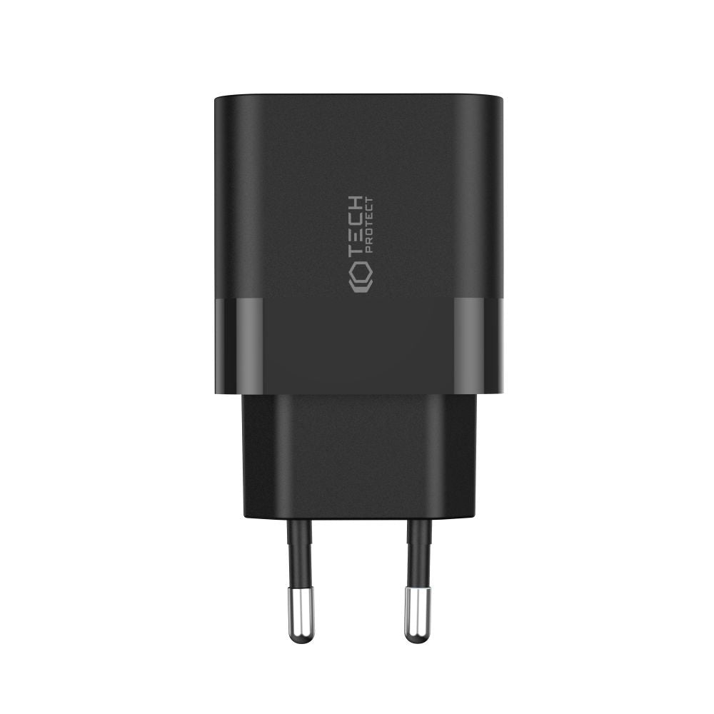 Tech-Protect C20W įkroviklis 2x USB-C PD 20W - juodas -- Cell phone chargers