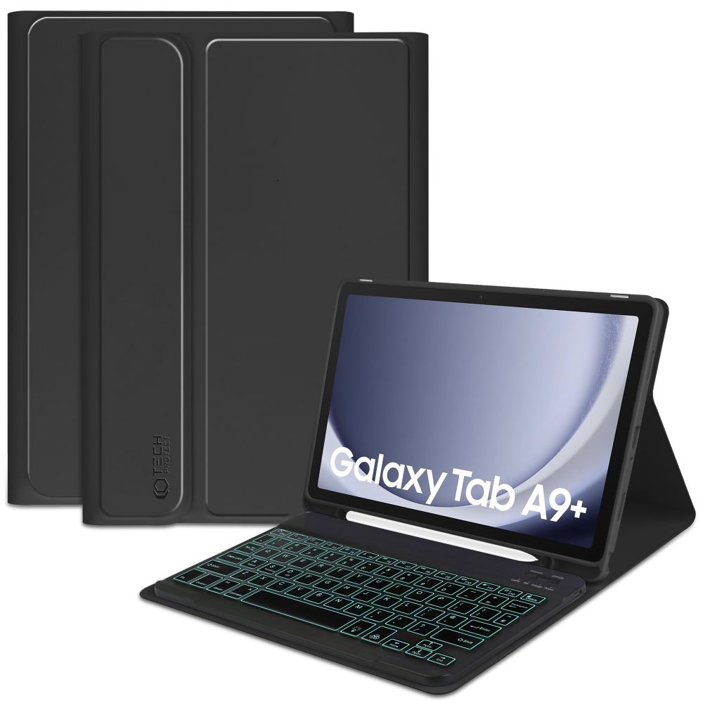 Tech-Protect SC Pen dėklas su klaviatūra Tab A9+ – juodas -- Samsung Galaxy Tab A9+