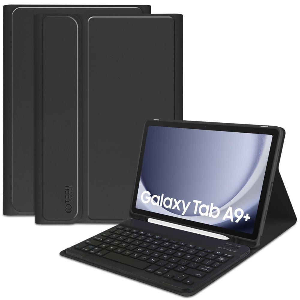 Tech-Protect SC Pen dėklas su klaviatūra Tab A9+ – juodas -- Samsung Galaxy Tab A9+