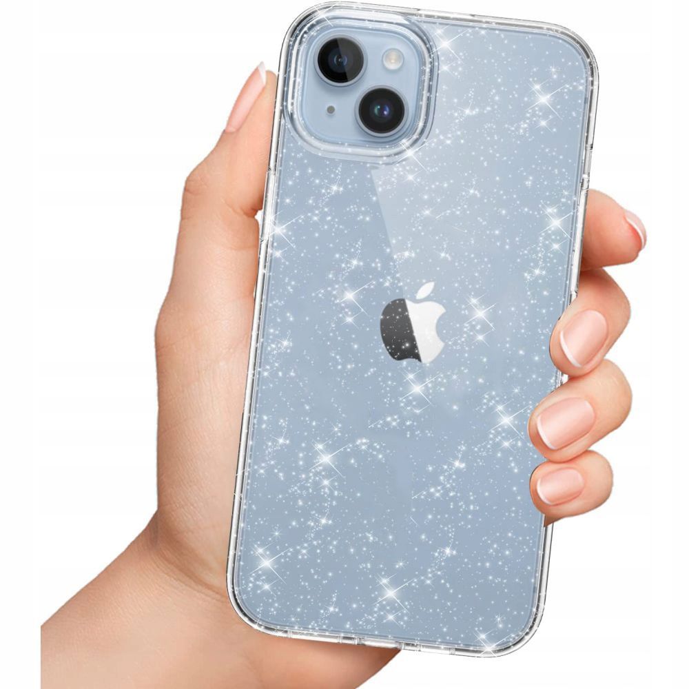 Tech-Protect FlexAir Hybrid dėklas S23 FE – skaidrus, su blizgučiais -- Samsung Galaxy S23 FE