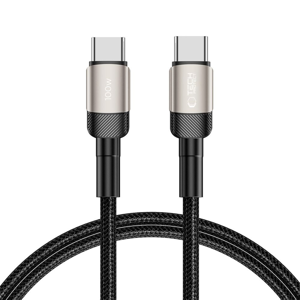 Tech-Protect UltraBoost Evo USB-C / USB-C PD laidas 100W 5A 1m - titano -- Cell phone cables