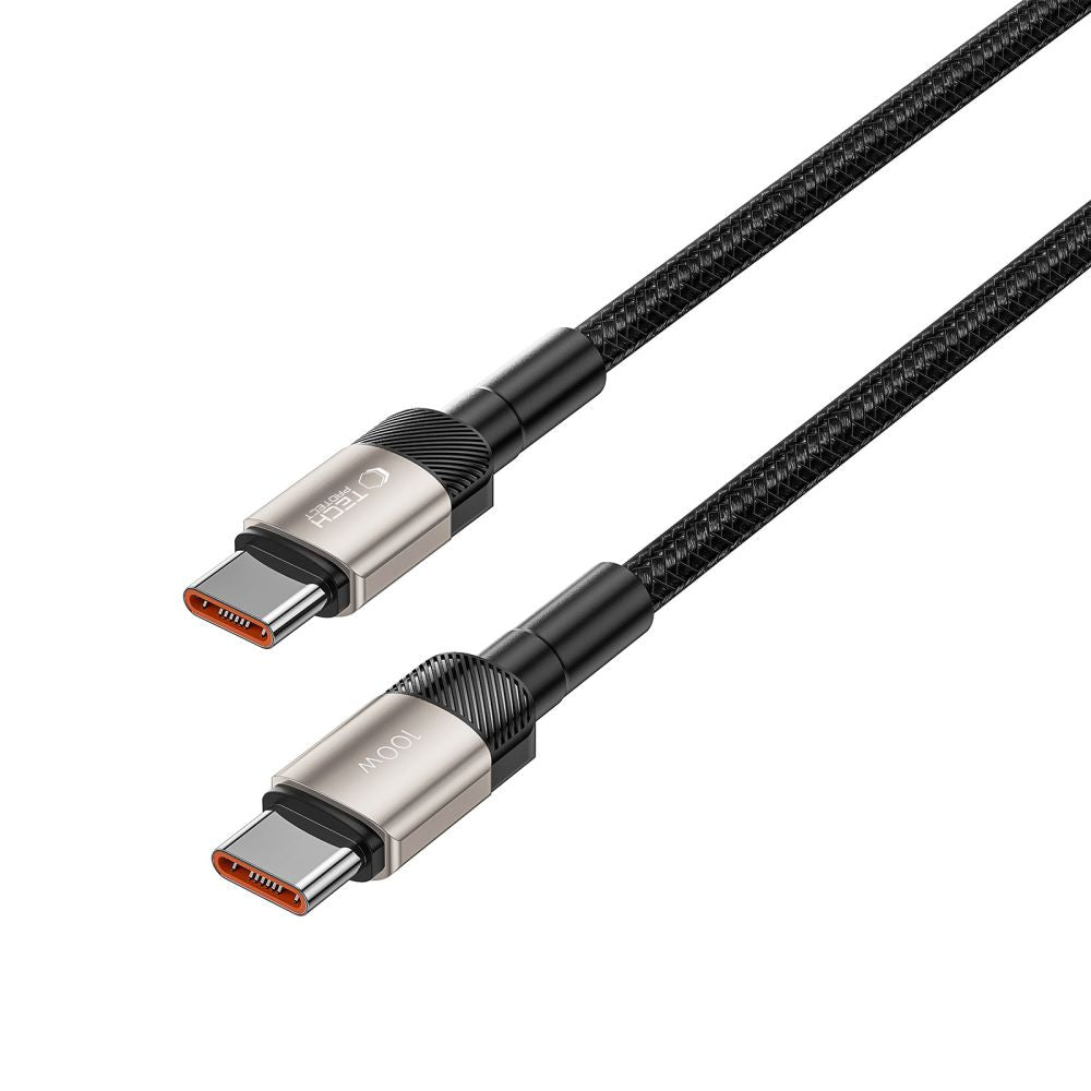 Tech-Protect UltraBoost Evo USB-C / USB-C PD laidas 100W 5A 1m - titano -- Cell phone cables