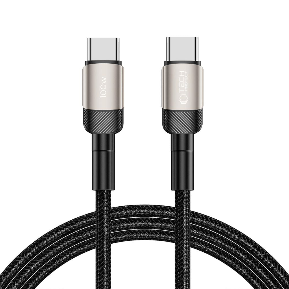 Tech-Protect UltraBoost Evo USB-C / USB-C PD laidas 100W 5A 2m - titano -- Cell phone cables