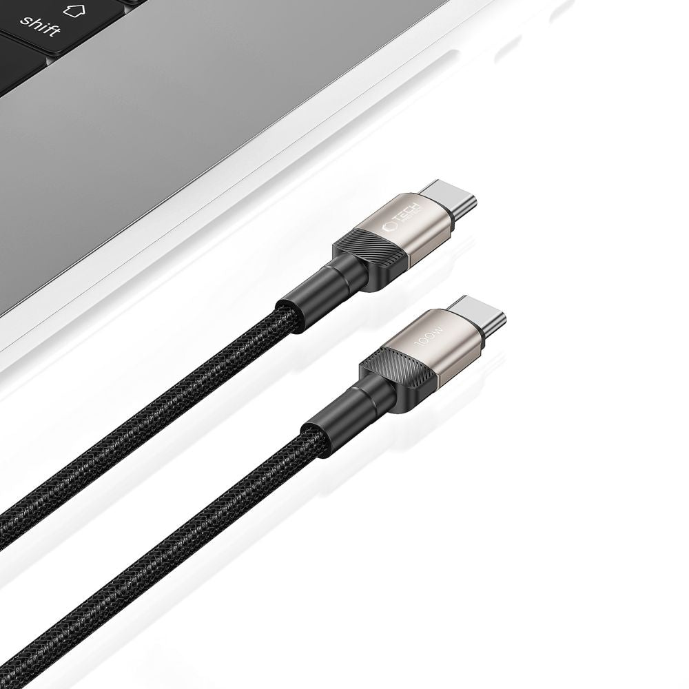 Tech-Protect UltraBoost Evo USB-C / USB-C PD laidas 100W 5A 2m - titano -- Cell phone cables