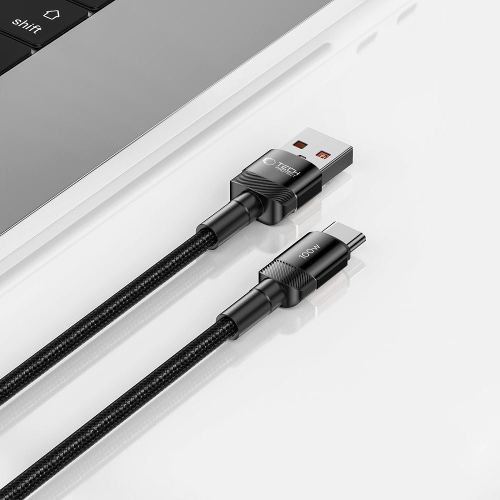 Tech-Protect UltraBoost Evo USB-C / USB-A laidas 100W 5A 0.5m - juodas -- Cell phone cables