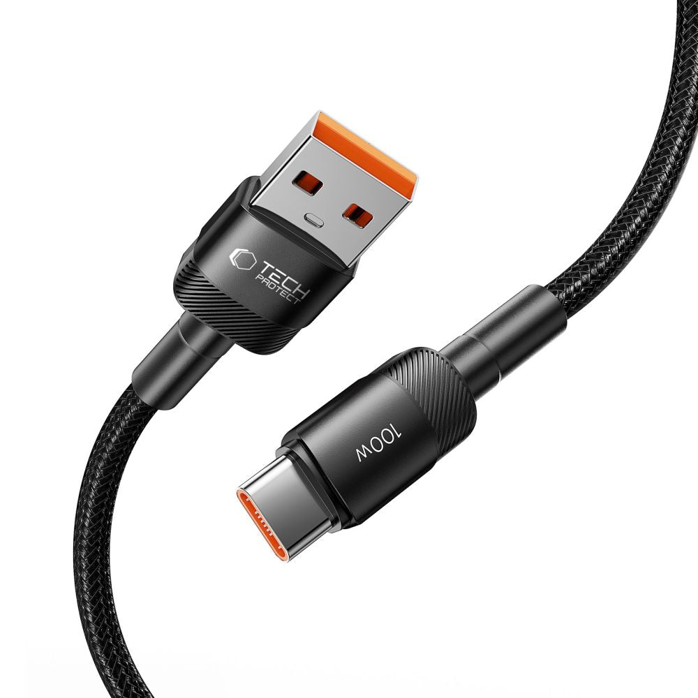 Tech-Protect UltraBoost Evo USB-C / USB-A laidas 100W 5A 1m - juodas -- Cell phone cables