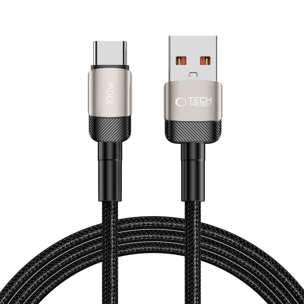 Tech-Protect UltraBoost Evo USB-C / USB-A laidas 100W 5A 2m - titano -- Cell phone cables