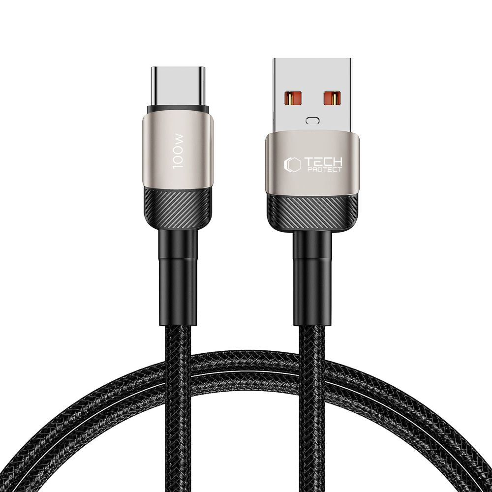 Tech-Protect UltraBoost Evo USB-C / USB-A laidas 100W 5A 1m - titano -- Cell phone cables