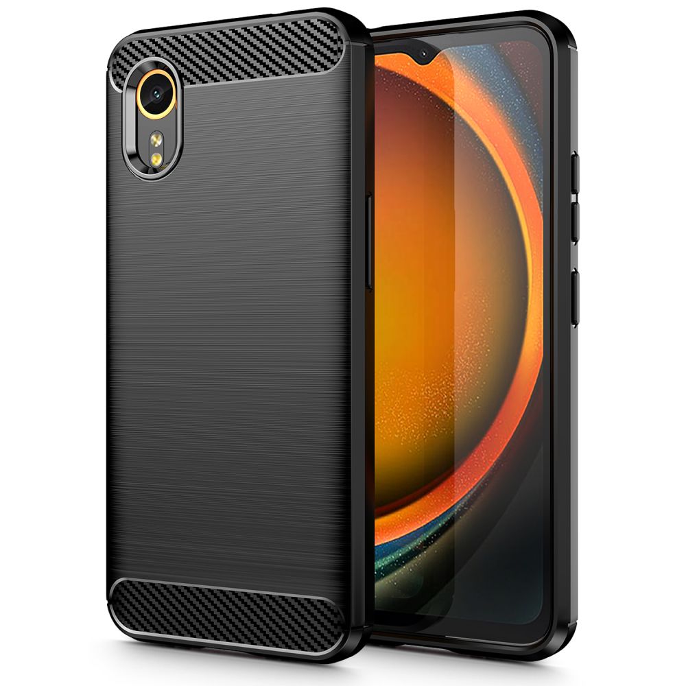 Tech-Protect TPUCarbon dėklas Galaxy XCover 7 – juodas -- Samsung Galaxy XCover 7
