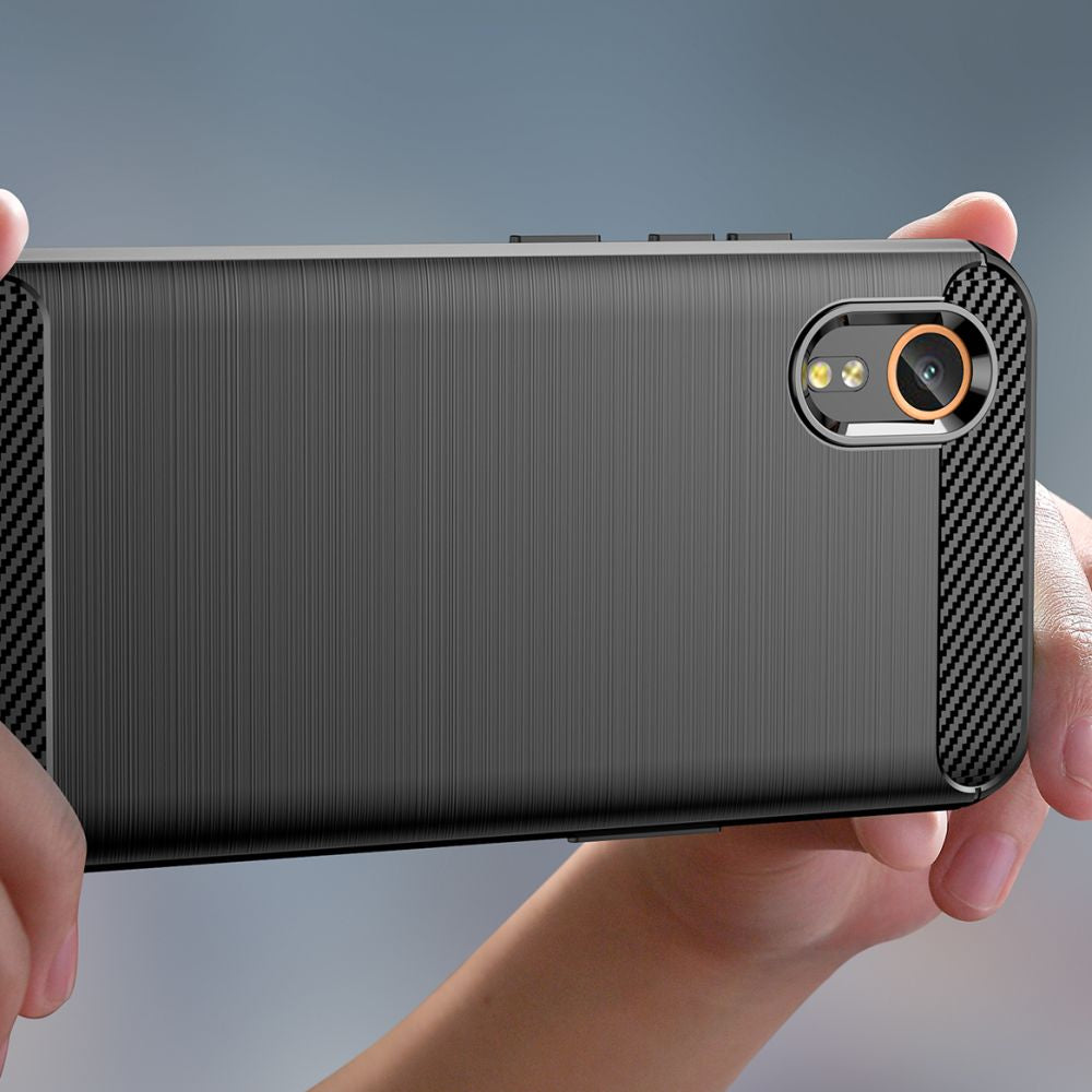 Tech-Protect TPUCarbon dėklas Galaxy XCover 7 – juodas -- Samsung Galaxy XCover 7