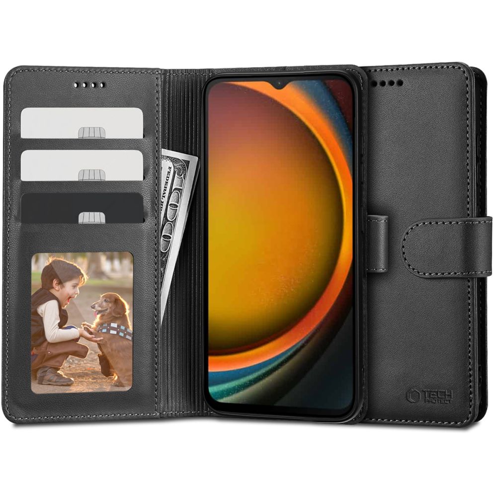 Tech-Protect Wallet dėklas Samsung Galaxy XCover 7 – juodas -- Samsung Galaxy XCover 7