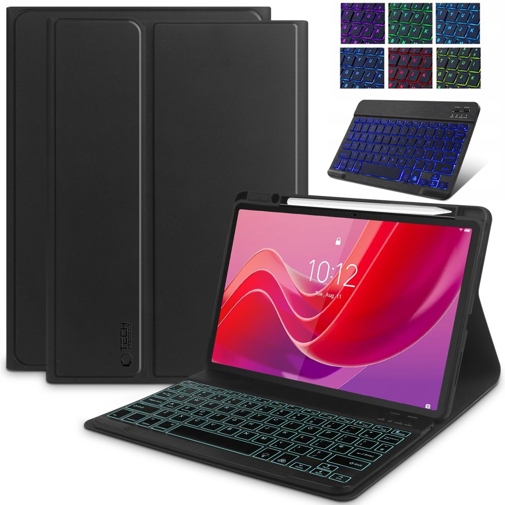 Tech-Protect SC rašiklis + klaviatūros dėklas su klaviatūra, skirtas Lenovo Tab M11 11" TB-330 - juodas