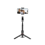 Tech-Protect L05S Bluetooth asmenukių lazda su trikoju iki 105cm su LED šviestuvu - juoda -- Selfie Sticks & Tripods