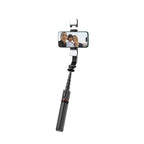 Tech-Protect L05S Bluetooth asmenukių lazda su trikoju iki 105cm su LED šviestuvu - juoda -- Selfie Sticks & Tripods