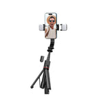 Tech-Protect L05S Bluetooth asmenukių lazda su trikoju iki 105cm su LED šviestuvu - juoda -- Selfie Sticks & Tripods