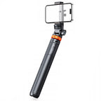 Tech-Protect L03S Bluetooth asmenukių lazda su nuotolinio valdymo pulteliu, trikoju iki 148cm ir 180° galvute - balta --...