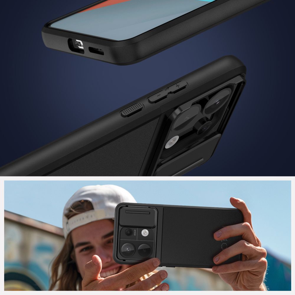 Tech-Protect Velar Cam+ dėklas Redmi Note 13 Pro 5G / Poco X6 5G – juodas -- Xiaomi Redmi Note 13 Pro