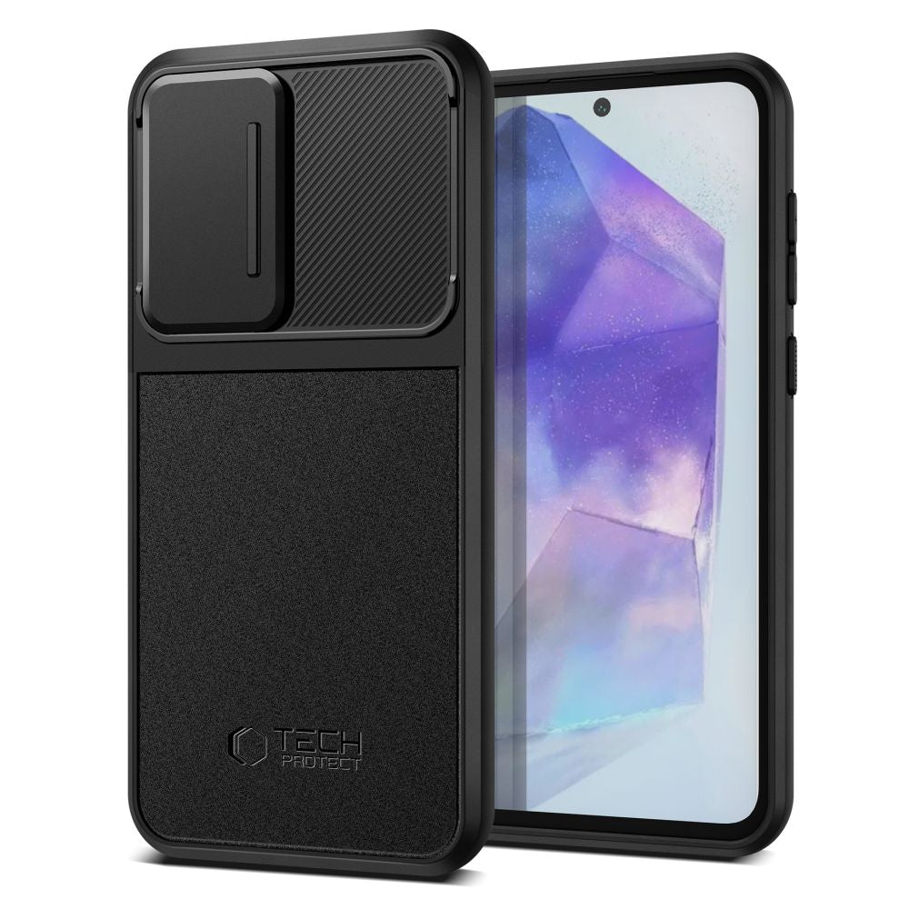 Tech-Protect Velar Cam+ dėklas Samsung Galaxy A55 5G – juodas -- Samsung Galaxy A55 5G