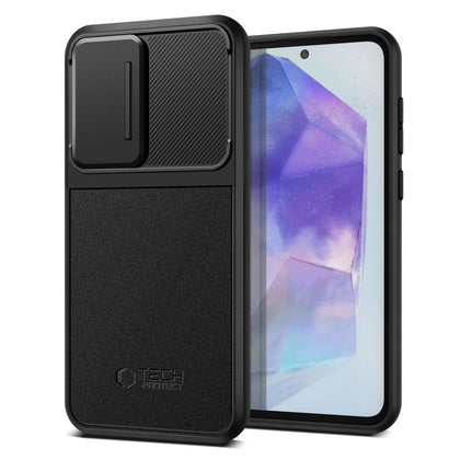 Tech-Protect Velar Cam+ dėklas Samsung Galaxy A55 5G – juodas -- Samsung Galaxy A55 5G