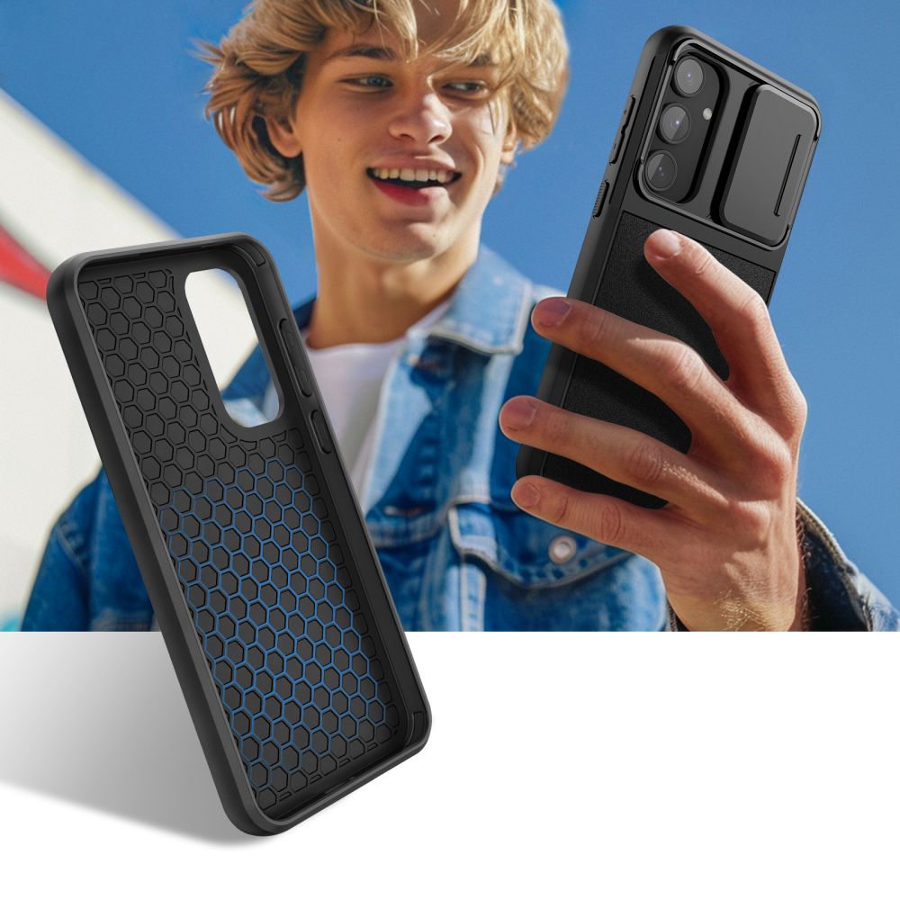 Tech-Protect Velar Cam+ dėklas Samsung Galaxy A55 5G – juodas -- Samsung Galaxy A55 5G