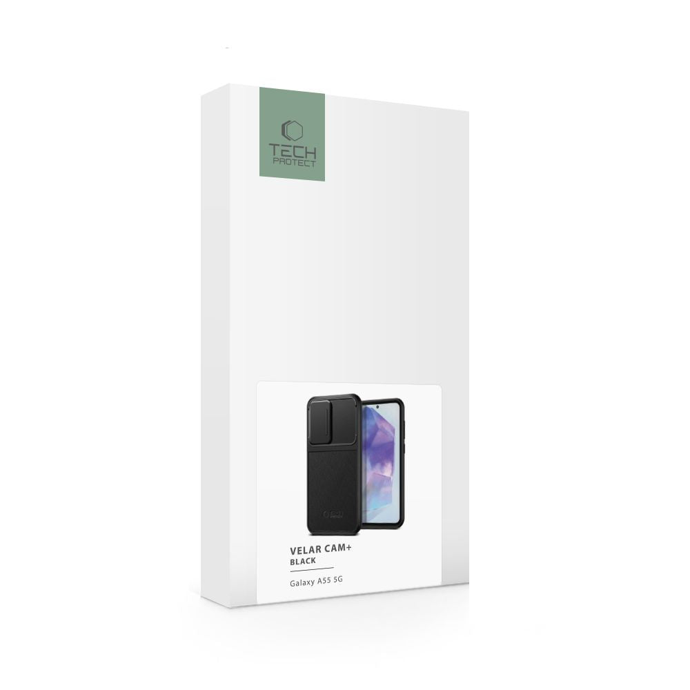 Tech-Protect Velar Cam+ dėklas Samsung Galaxy A55 5G – juodas -- Samsung Galaxy A55 5G