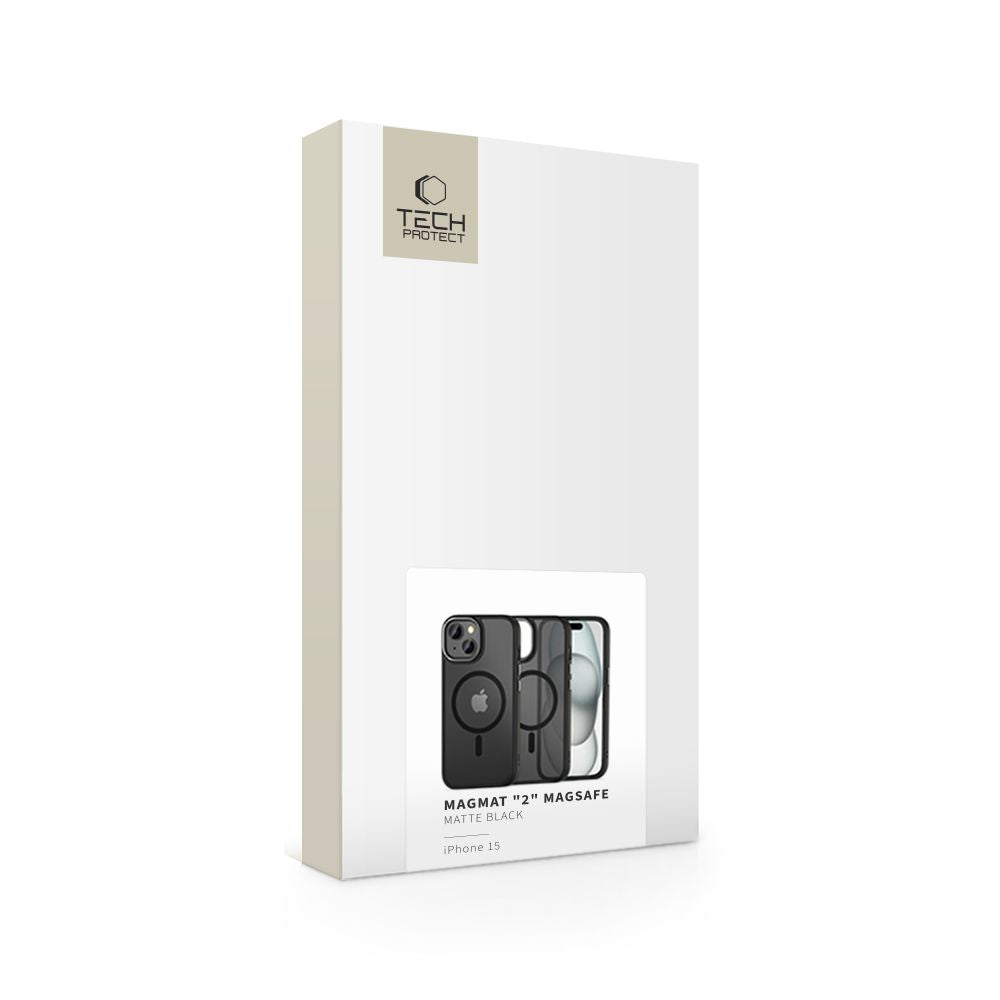 Tech-Protect MagMat 2 MagSafe dėklas iPhone 15 – matinis juodas -- iPhone 15
