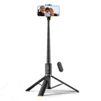 Tech-Protect L08S Bluetooth asmenukių lazda su nuotolinio valdymo pultu, trikoju iki 141 cm - Juoda -- Selfie Sticks &...
