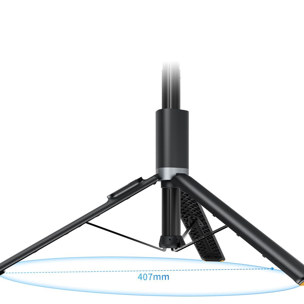 Tech-Protect L08S Bluetooth asmenukių lazda su nuotolinio valdymo pultu, trikoju iki 141 cm - Juoda -- Selfie Sticks &...