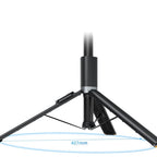 Tech-Protect L08S Bluetooth asmenukių lazda su nuotolinio valdymo pultu, trikoju iki 141 cm - Juoda -- Selfie Sticks &...