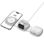 Tech-Protect QI15W-A32 3-in-1 indukcinis įkroviklis su MagSafe išmaniajam telefonui / Apple Watch / AirPods - pilkas --...