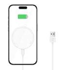 Tech-Protect QI15W-A33 indukcinis įkroviklis su MagSafe ir stovu su USB-A / USB-C laidu - baltas -- Cell phone chargers