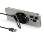 Tech-Protect QI15W-A33 indukcinis įkroviklis su MagSafe ir stovu su USB-A / USB-C laidu - juodas -- Cell phone chargers