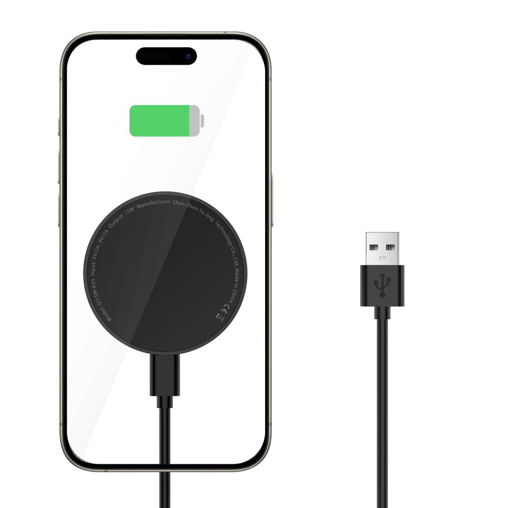 Tech-Protect QI15W-A33 indukcinis įkroviklis su MagSafe ir stovu su USB-A / USB-C laidu - juodas -- Cell phone chargers