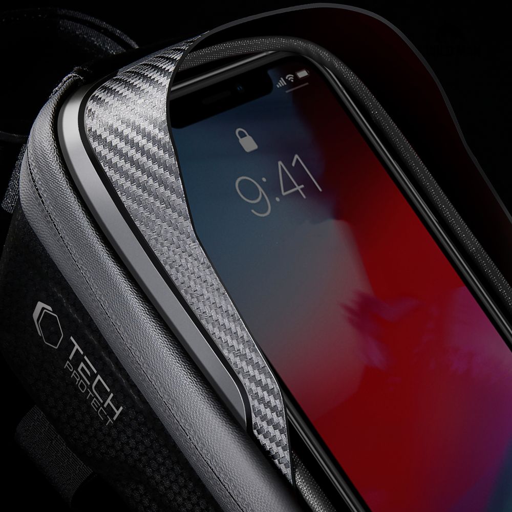 Tech-Protect V2 dviračio krepšys su telefono vieta 1l - juodas -- Bicycle Bags