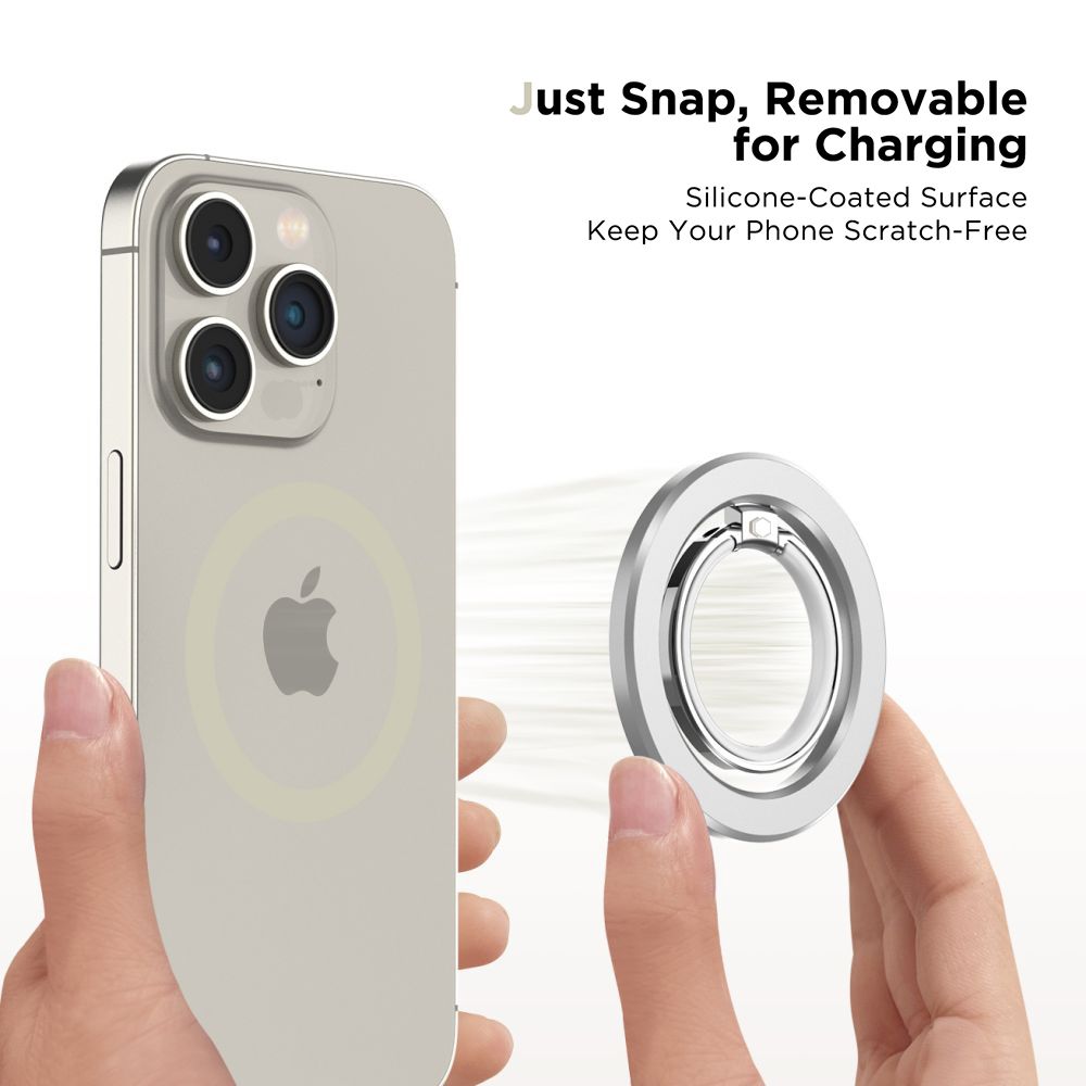 Tech-Protect MMR300 magnetinis laikiklis / žiedas su MagSafe - sidabrinis -- Cell phone holders