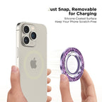 Tech-Protect MMR200 magnetinis laikiklis / žiedas su MagSafe, violetinis su kristalais -- Cell phone holders