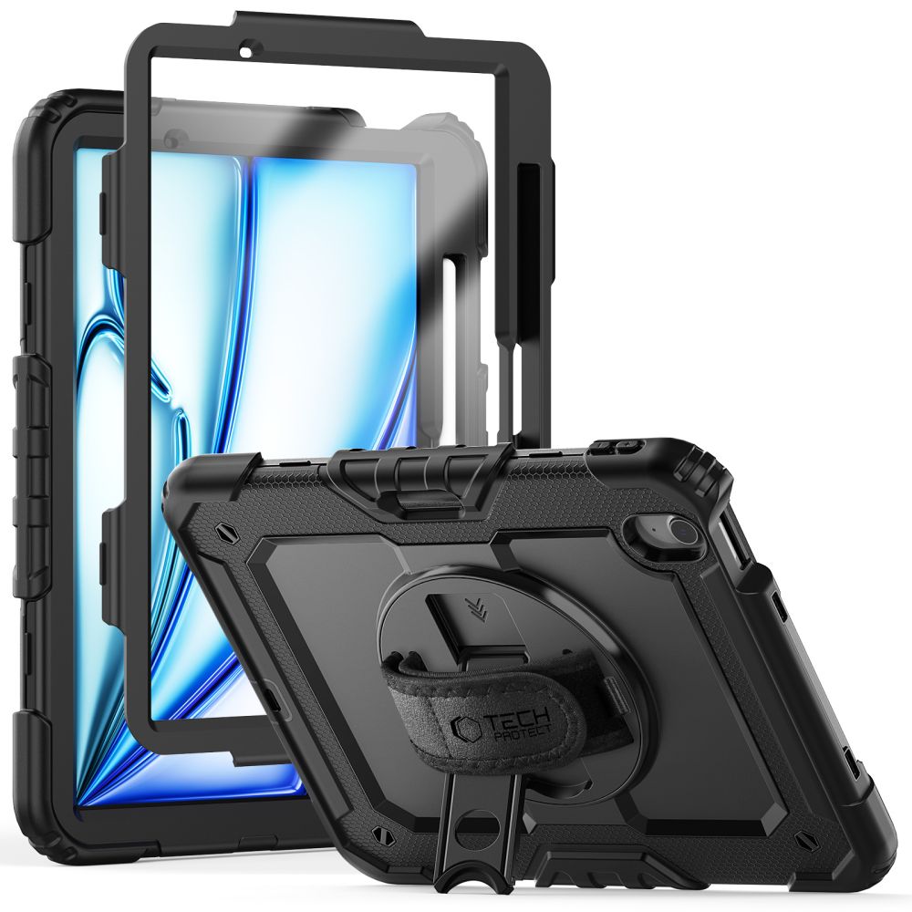 Tech-Protect Solid360 dėklas, skirtas iPad Air 11" (2024/2025/2026) - juodas