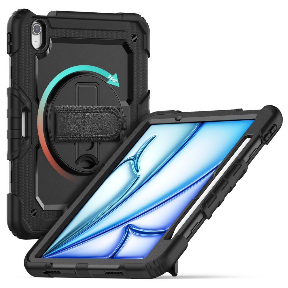 Tech-Protect Solid360 dėklas, skirtas iPad Air 11" (2024/2025/2026) - juodas