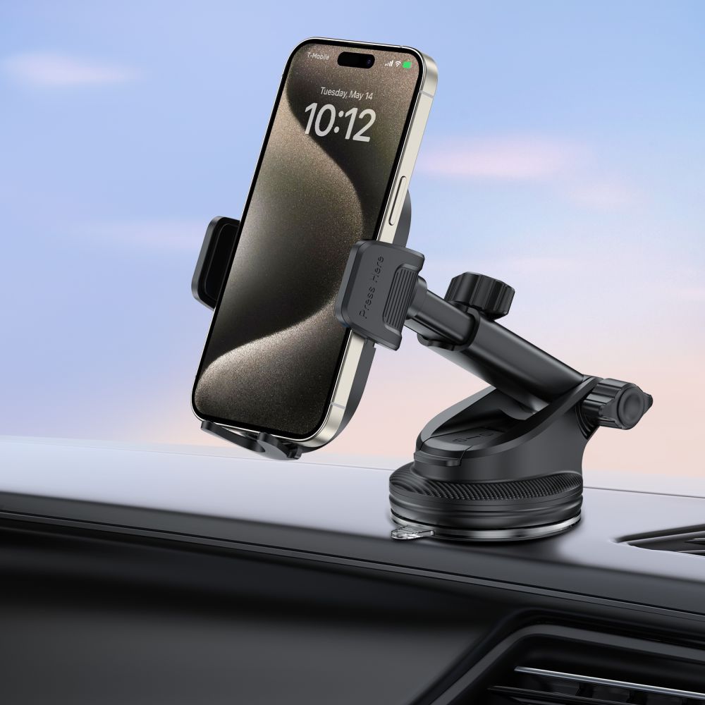 Tech-Protect V7 automobilinis telefono laikiklis prietaisų skydeliui / oro ventiliacijos angai, juodas -- Cell phone holders