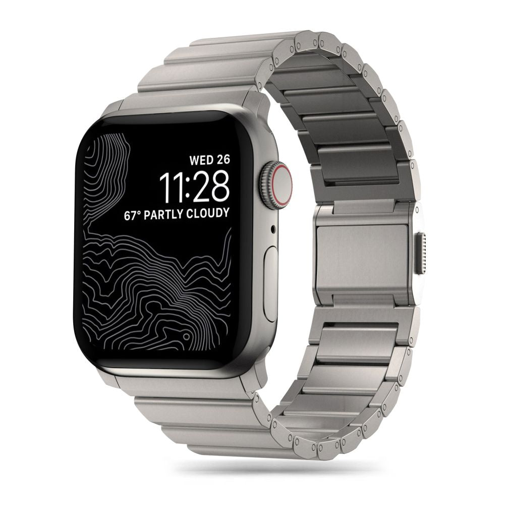 Tech-Protect SteelBand, skirtas Apple Watch 4 / 5 / 6 / 7 / 8 / 9 / SE / Ultra 1 / 2 (42/44/45/49 mm) – titanas -- Apple...