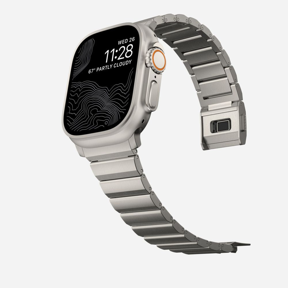 Tech-Protect SteelBand, skirtas Apple Watch 4 / 5 / 6 / 7 / 8 / 9 / SE / Ultra 1 / 2 (42/44/45/49 mm) – titanas -- Apple...