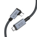 Tech-Protect UltraBoost Max L USB-C 4.0 (tiesus) / USB-C 4.0 (kampinis) PD laidas 240W 8K 40Gbps 1.5m - pilkas -- Cell...