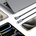 Tech-Protect UltraBoost Max L USB-C 4.0 (tiesus) / USB-C 4.0 (kampinis) PD laidas 240W 8K 40Gbps 1.5m - pilkas -- Cell...