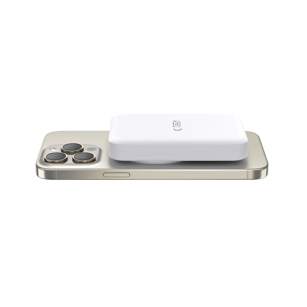 Tech-Protect LifeMag PB11 Išorinė baterija su MagSafe 10000mAh 15W USB-C jungtis - baltas + USB-C laidas -- Powerbanks