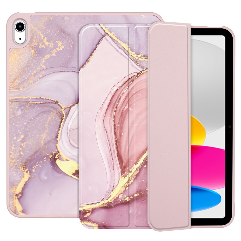 Tech-Protect SC rašiklio dėklas, skirtas iPad 10.9" 2022 – rožinis marmuras