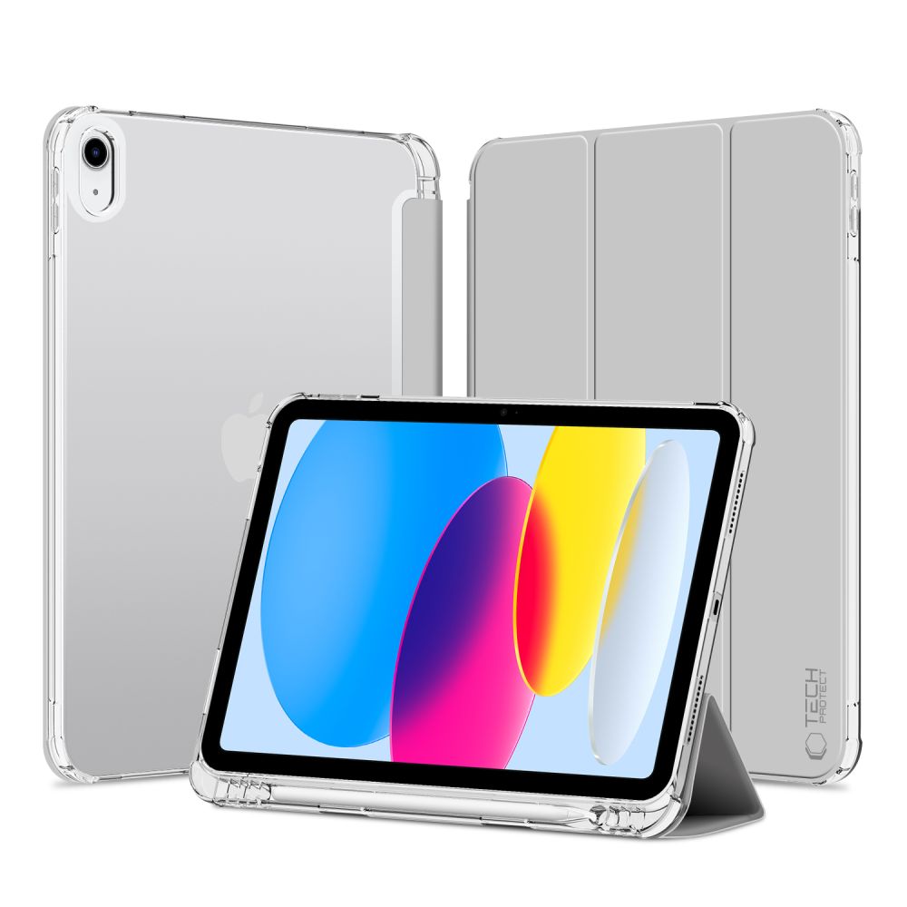 Tech-Protect SC Hibridinis rašiklio dėklas, skirtas iPad 10.9" 2022 - pilkas
