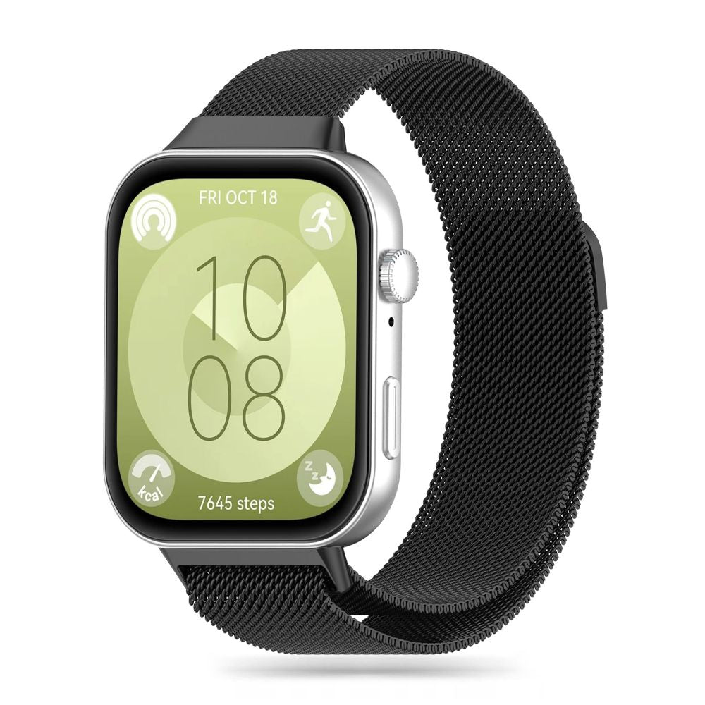 Tech-Protect MilaneseBand skirta Huawei Watch Fit 3 – juoda -- Huawei Watch Fit 3